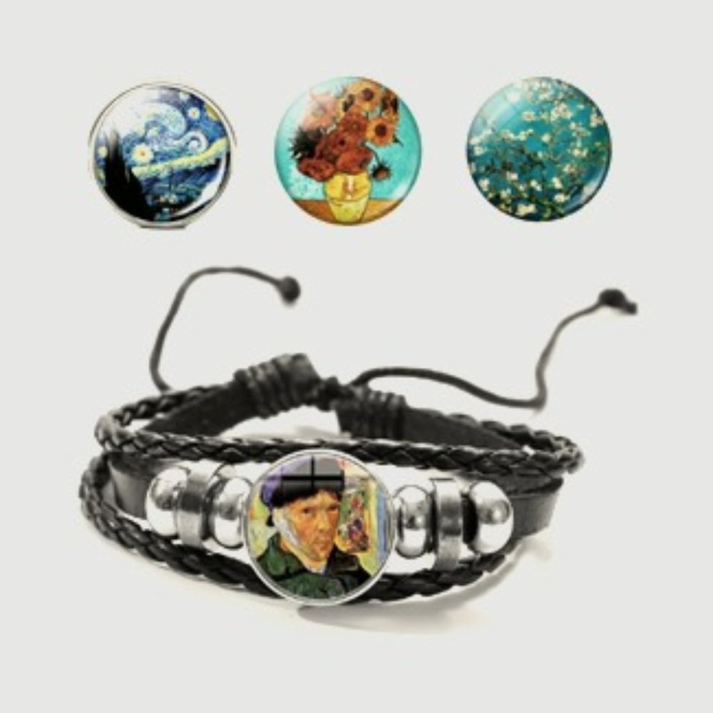 🍏50% OFF/3+...Van Gogh Bracelet with Set of 4 Interchangeable Paintings